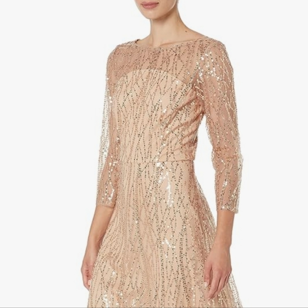 JS Collections A-Line Tea Length Dress